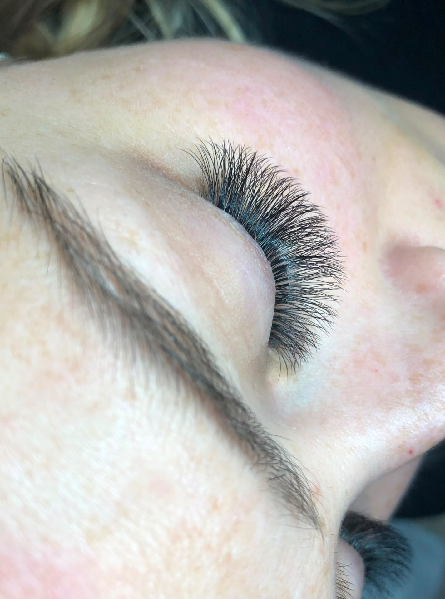 Volume lashes — mega volume, closed eye at Stylashlee